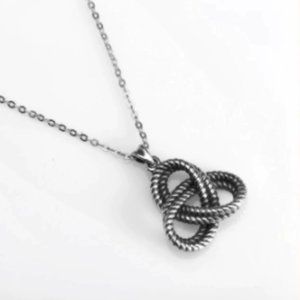 925 Sterling Silver Celtic Eternity Knot Pendant Necklace